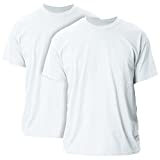 Gildan Men's Ultra Cotton T-Shirt, Style G2000, 2-Pack, White, Large