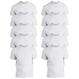 Gildan Men's 10-Pack Heavy Cotton Adult T-Shirt (G5000), White, Medium
