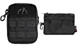 ZEROHOUR EDC Organizer Pouch with Expansion Zipper, Gridlock Straps and Detachable Inner Small Molle Pouch (Black)