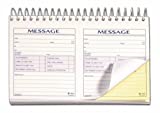 Adams Phone Message Book, 8.5 x 5.25 Inch, Spiral Bound, 2-Part, Carbonless, 2 Messages per Page, 200 Sets, White and Canary (SC5805D)