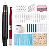 Charme Princesse Rotary Permanent Makeup Kit with 50pcs Cartridge Needles Eyeliner Eyebrow Ruler Practice Skin Ring Cup Microblading Supplies EM506KITQ50-US