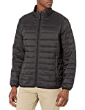 Amazon Essentials Men's Lightweight Water-Resistant Packable Puffer Jacket, Black, Large