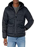Amazon Essentials Men's Long-Sleeve Water-Resistant Sherpa-Lined Puffer Jacket, Black, Large