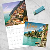 TF PUBLISHING - 2022 Italy Wall Calendar - Home and Office Organizer - Large Monthly Grid Space for Plans and Schedules - 4 Bonus Months - 12"x12"