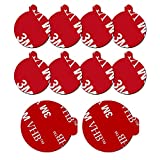 10 Pack 3M Sticky Adhesive Replacement Compatible with Socket Mount Base, volport VHB Sticker Pads for Car Magnetic Phone Holder and 2pcs 1.38 Inches Double Sided Tape for Collapsible Grip & Stand