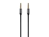 Monoprice Onyx Series Auxiliary 3.5mm TRRS Audio & Microphone Cable, 10ft - (118634) Black