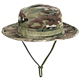 Wide Brim Boonie Hat,Top Camo Sun Cap for Men & Women Military Tactical Head Wear,Beach Outdoor Activties Hunting Fishing