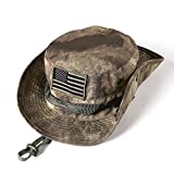 massmall Military Tactical Head Wear/Boonie Hat Cap for Wargame,Sports,Fishing &Outdoor Activties (ACU Camouflage)