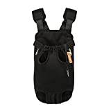NICREW Out Front Dog Carrier, Hands-Free Adjustable Pet Backpack Carrier, Wide Straps with Shoulder Pads