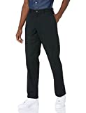 Amazon Essentials Men's Classic-Fit Wrinkle-Resistant Flat-Front Chino Pant, True Black, 34W x 32L