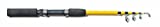 Eagle Claw Pack-It Telescopic Spinning Rod, Yellow, 5-Feet 6-Inch