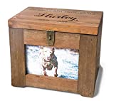Personalized Pet Memory Box Urn with Name,Quote or Poem - Memorial Photo Frame Chest Picture Keepsake