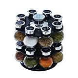 Kamenstein Ellington Revolving Tower with Free Spice Refills for 5 Years, 16-Jar, Clear