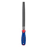WORKPRO W 051001 8 inch Flat File  Durable Steel File for Concave, Convex, and Flat Surfaces, Comfortable Anti-Slip Grip, Double Cut and Single Cut  Tool Sharpener for Professionals and DIY