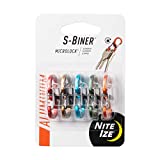 Nite Ize S-Biner MicroLock Aluminum, Locking Keychain Carabiner, 5 Pack, Assorted Colors