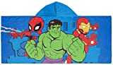 Jay Franco Marvel Super Hero Adventures United Kids Bath/Pool/Beach Hooded Towel - Featuring The Avengers - Super Soft & Absorbent Cotton Towel, Measures 22 inch x 51 Inch (Official Marvel Product)