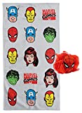 Jay Franco Marvel Comics Avengers Blast 2 Piece Bath Towel & Loofah Set - Featuring Spiderman - Super Soft & Absorbent Fade Resistant Cotton Towel (Official Marvel Product)