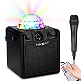 HIKEP Bluetooth Karaoke Machine with Disco Ball, Karaoke Home System Portable PA System Rechargeable Wireless Speaker for Kids Adults for Birthday Parties Activities