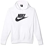 Nike Men's Sportswear Club Fleece Hoodie (L, White/Black)