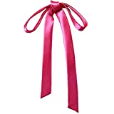 SYAYA japanese Ladies Party Long Pre Adjustable Bow Tie Womens Girl Necktie Bowtie female ribbon Women Ties BT14 (Rose)