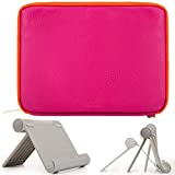 8-inch Protective Tablet Sleeve, Stand for Barnes and Noble Nook Tablet 7", GlowLight Plus, GlowLight 3 (Magenta Orange)