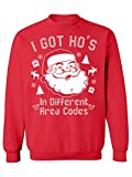 Awkwardstyles I Got Hos in Different Area Codes Sweater Ugly Christmas Crewneck S Red