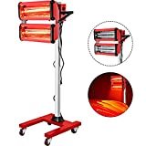 Bestauto 2000W Baking Infrared Paint Curing Lamp 2x1000W Shortwave Auto Body Repair Heater Lamp Short Wave Infrared Heater Car Bodywork Repair Paint Dryer With Stand