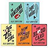 The Brighton Mysteries Series Books 1 -5 Collection Set by Elly Griffiths (Zig Zag Girl, Smoke and Mirrors, Blood Card, Vanishing Box & Now You See Them)