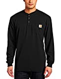 Carhartt Men's Workwear Pocket Henley Shirt (Regular and Big & Tall Sizes), Black, 2X-Large/Tall