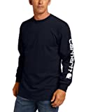 Carhartt mens Signature Sleeve Logo Long Sleeve fashion t shirts, Navy, XX-Large Tall US