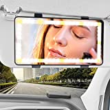 Fovendi Car Visor Mirror Car Vanity Mirror Car Makeup Mirror With USB Rechargeable Touch Control 3 Light Mode Sun Visor Mirror For Office Home Car Travel Truck Suv Automobile Make Up Mirror