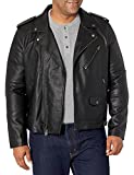 Levi's Men Faux Leather Motorcycle Jacket, Black, XX-Large