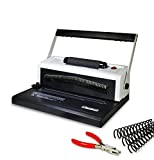 S25A Coilbind Coil Punch & Binding Machine - with Electric Coil Inserter - Professionally Bind Presentations and Documents - Free Crimper Free Box of 100 Plastic coils