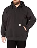 Carhartt Men's Big & Tall Rain Defender Paxton Heavyweight Hooded Zip Front Sweatshirt,Black,XX-Large Tall