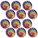ArtCreativity Rainbow Yoyos for Kids, Pack of 12, Metal Yo-Yo Toys with Colorful Designs, Birthday Party Favors, Goodie Bag Fillers, Holiday Stocking Stuffers, Classroom Prizes