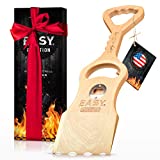 Wood Grill Scraper - Wooden Alternative for A BBQ Grill Brush, Made from Natural Beech Hardwood - Uses The New EasyShape Technology for Safe Cleaning & Bristle Free Barbecue