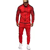 Mens Fashion Workout Sport Tracksuit Set Zipper Hoodies Sport Pants Sets Tracksuit Jogging Sweatsuit Activewear