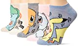 Pokemon Women's 5 Pack No Show, Beige Multi, Fits Sock Size 9-11 Fits Shoe Size 4-10.5