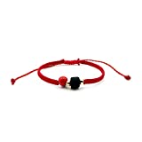 Red String Protection Bracelet for the New Family Member Against Evil Eye Genuine Jet Stone Azabache Para el Mal de Ojo