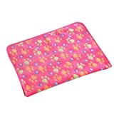 Shineweb Winter Thicken Warm Paw Print Fleece Pet Dog Puppy Blanket Doghouse Mat Sleeping Living Room Chair Cat Dog Beds Pink