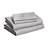 Amazon Basics Lightweight Super Soft Easy Care Microfiber Bed Sheet Set with 14” Deep Pockets - Full, Gray Arrows