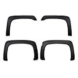 Premium Fender Flares Compatible with 2007-2013 Chevy Silverado 1500 5.8' Short Bed (NOT for Sierra) | Excl. 2007 Classic Models | Find-Textured Matte Black Paintable Factory Style 4pc | TFC64298