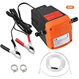 Oil Change Pump 80W 12V Automotive Replacement Engine Oil Pumps Extractor Electric for Boat Car Lawn Mower Oil Pump Marine Kits for Jet Ski, RV, ATV, Truck, Motorcycle