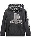 PlayStation Logo Hoodie Boy's Gamer Hooded Long Sleeve Kids Charcoal Sweatshirt 11-12 Years