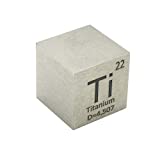 Titanium Cube 25.4mm in Box Pure Ti Block 1 Inch for Element Collection Lab Experiment Material Hobbies Simple Substance Block Display DIY
