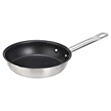 AmazonCommercial 8" Non-Stick Stainless Steel Aluminum-Clad Fry Pan with Non-Stick Coating