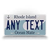 SignsAndTagsOnline Personalized Any Text Rhode Island License Plate Custom RI Metal Auto Tag