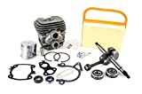 Everest Parts Supplies Cylinder & Piston Rebuild Kit Compatible with Stihl TS410 TS420 Crankshaft Gasket Kit Spark Plug Filter