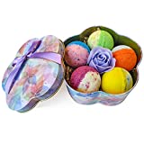 5+1 Bath Bombs Gift Set, 100% Handmade Pure Essential Oil Bath Bombs, Fizzy Spa for Moisturing Skin, Best Gift Choice For Woman, Kids, Birthday & Valentine's Day