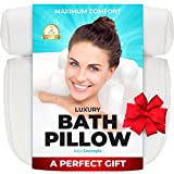 Bath Pillow (Premium Quality), Luxury Bathtub Pillow Rest (Powerful Suction Cups), Bath Pillows for Tub Neck and Back Support, Spa Pillow for Bathtub (Breathable 3D Mesh), Hot Tub Pillow (Head)